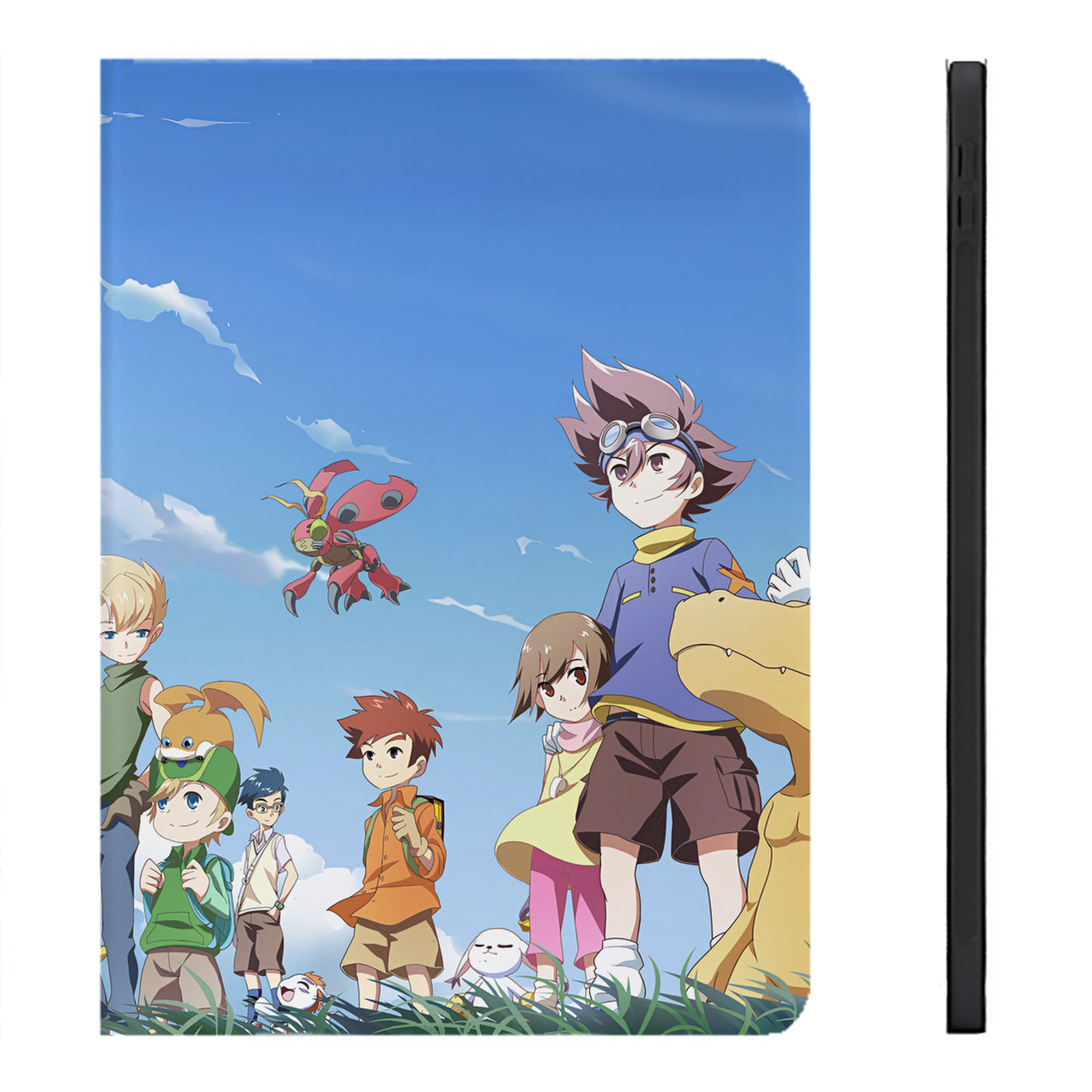 （画像用） Digimon デジタルモンスター/デジモン IPadケース ペンホルダー付き ブックスタイルデザイン